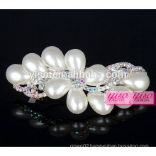 colored crystal and pearl jewelry hair ornaments hair clip